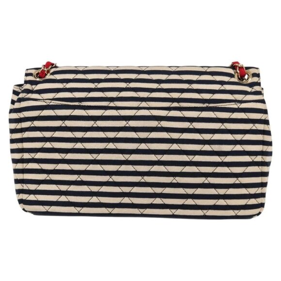 CHANEL Matelasse Chain Shoulder Bag cotton Black Gold - Picture 2 of 16